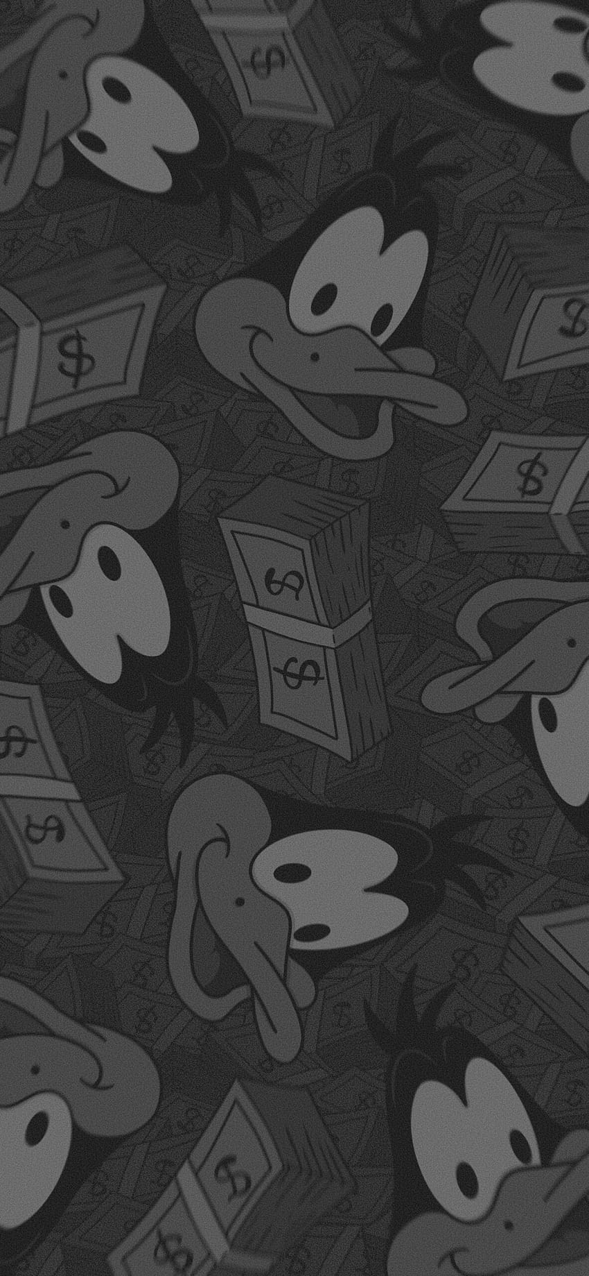 Looney Tunes Daffy Duck Money, black money HD phone wallpaper