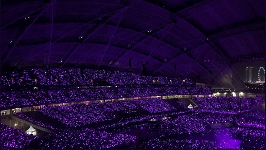 bts army ,violet,purple,sport venue,arena,light,stadium,lighting,lavender,sky,auditorium, jungkook purple HD wallpaper