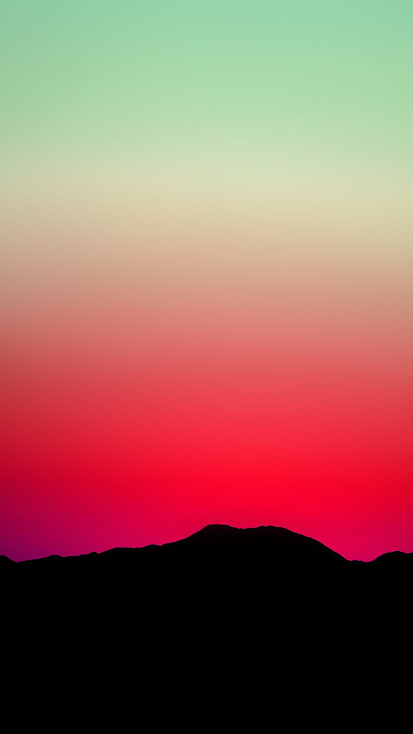 Sunset Sky Minimal Nature Rojo Verde Android, minimal iphone sky fondo de pantalla del teléfono