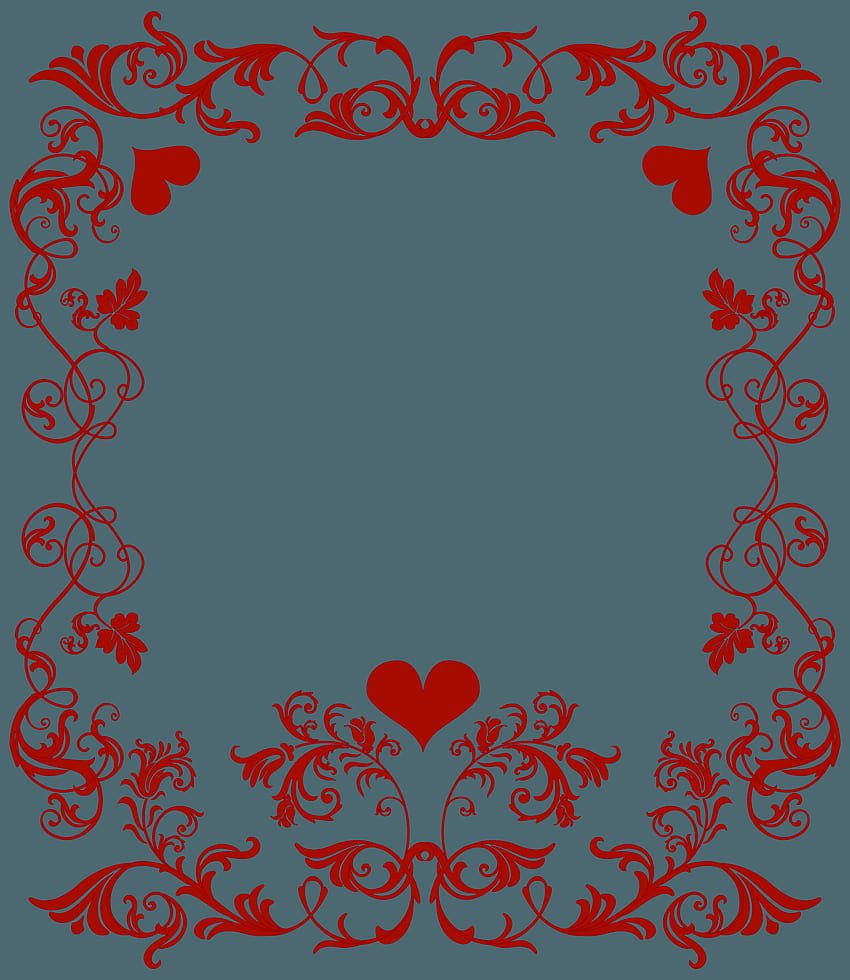 Bordure décorative de la Saint-Valentin Transparent PNG Clip Art, bordures de la Saint-Valentin Fond d'écran de téléphone HD