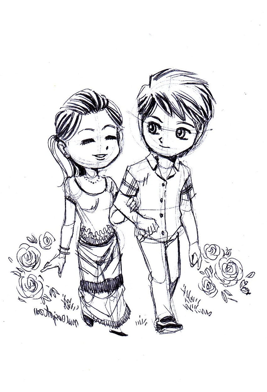 Love Couple Drawing Romance Hug - Love Couple Cartoon Png - Free  Transparent PNG Clipart Images Download
