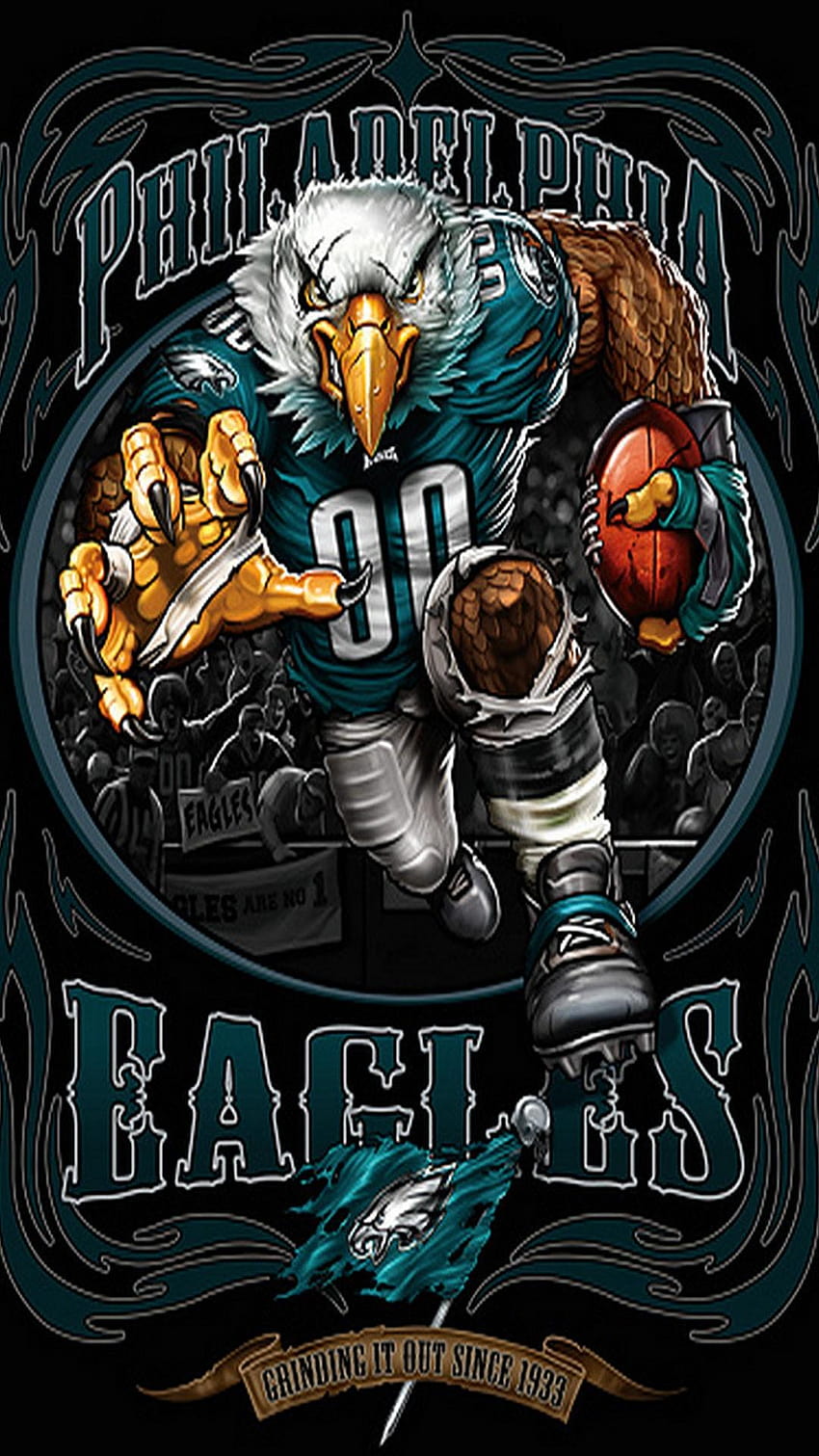 Eagles Football iPhone 7 Plus, dessin animé nfl Fond d'écran de téléphone HD
