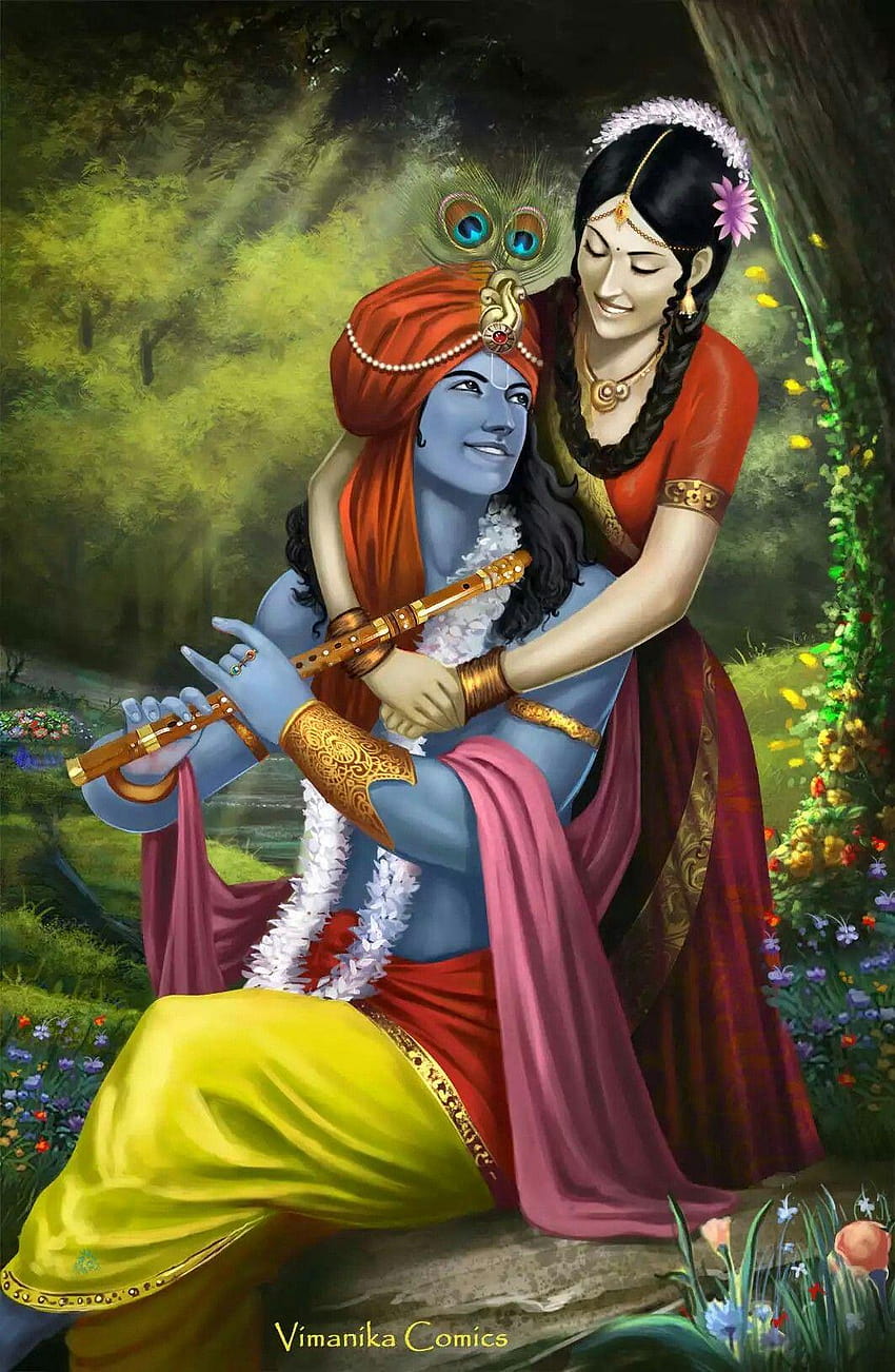 Krishna & Radha...love, radha and krishna love HD phone wallpaper