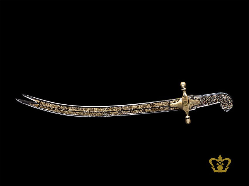 Kup kryształową replikę miecza Zulfiqar grawerowane złotem Ayat Al Kursi The, miecz Tapeta HD