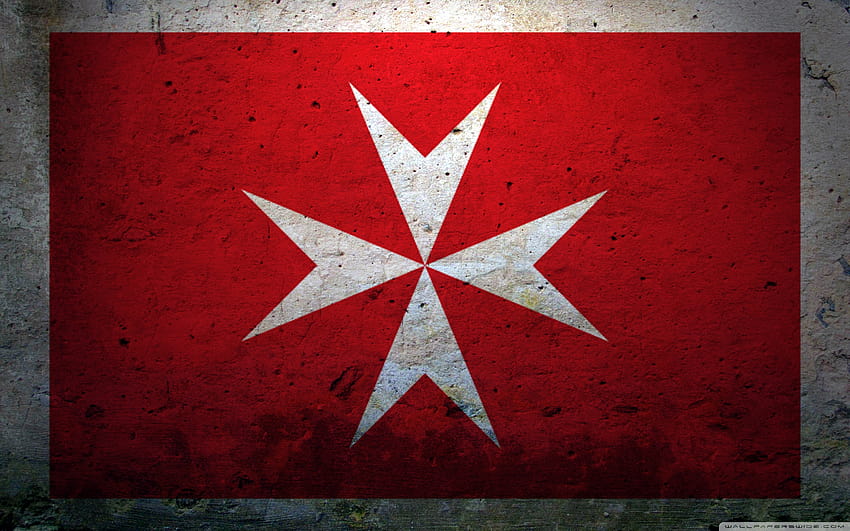 Grunge Civil Ensign Of Malta ❤ dla Ultra, flaga Malty Tapeta HD