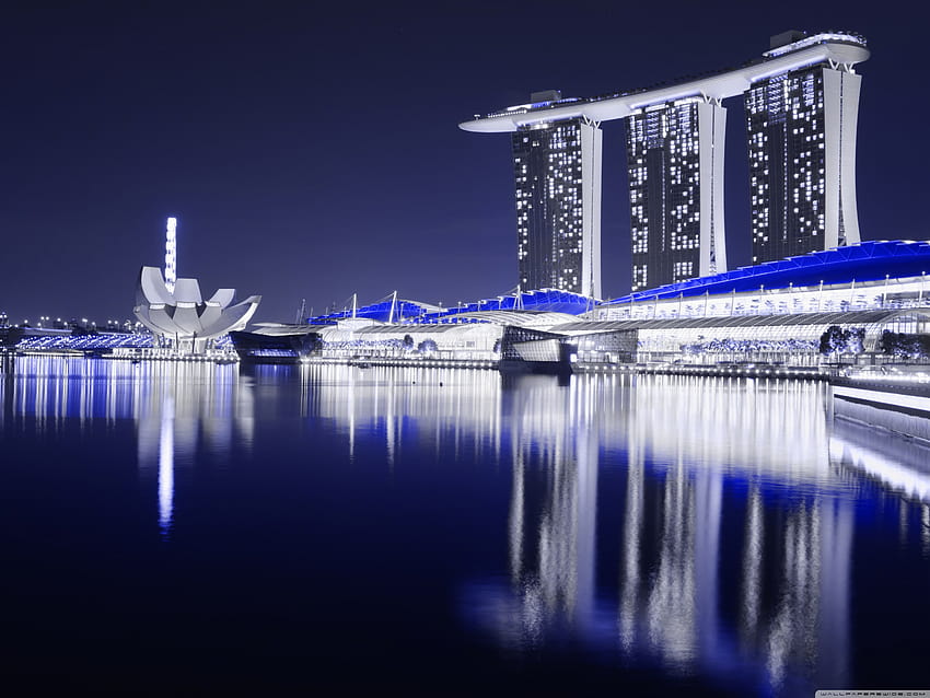 Marina Bay Sands, Singapore ❤ for, marina bay night singapore HD wallpaper