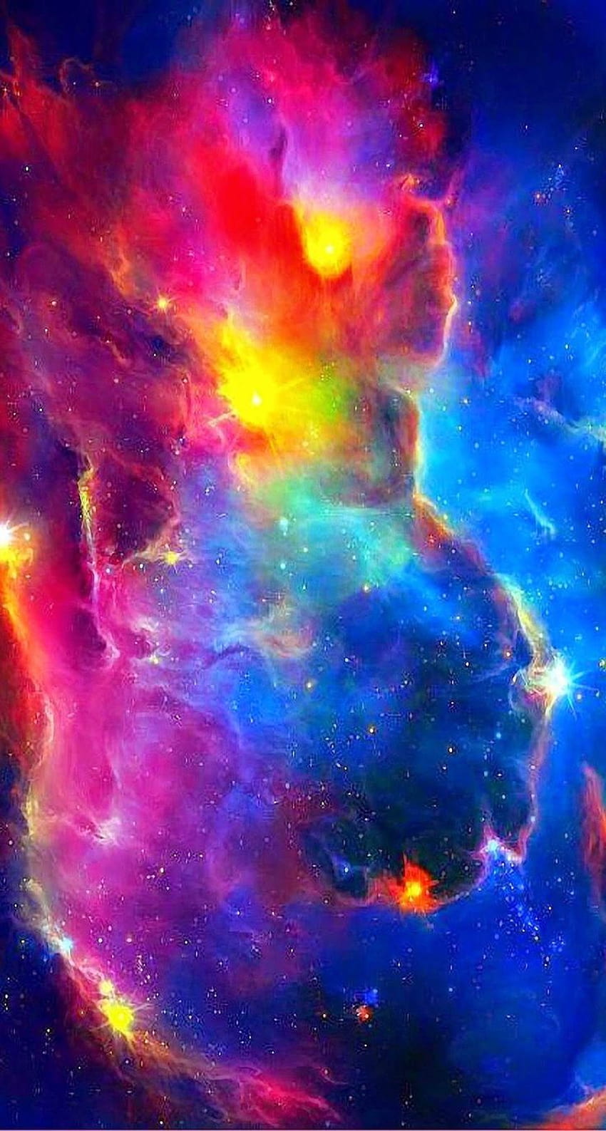 THE TRANSITION BETWEEN SYMPHONIC UNIVERSES, rainbow nebula HD phone wallpaper
