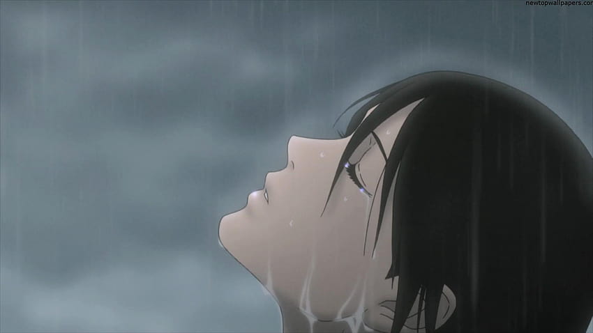Smutny samotny chłopiec, chodzący samotnie pełne anime Tapeta HD