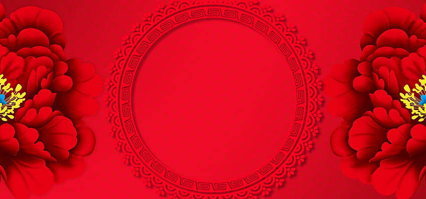 中国の旧正月の赤い背景、 高画質の壁紙