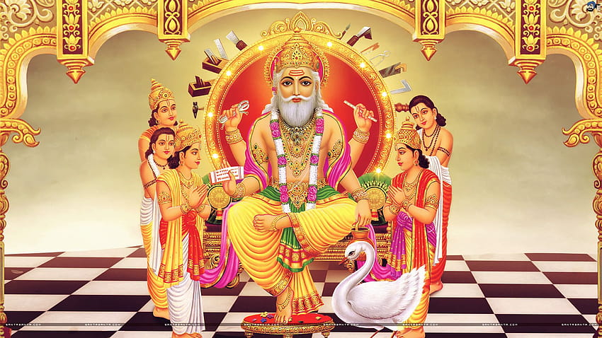 Possa Lord Vishwakarma riempire la tua casa di prosperità e fortuna Sfondo HD