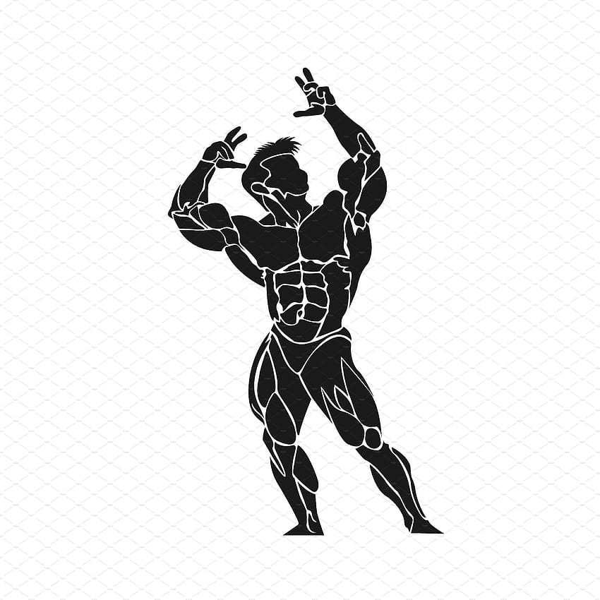 Bodybuilder posant, icône, vecteur en 2020, bodybuilder hanuman Fond d'écran de téléphone HD