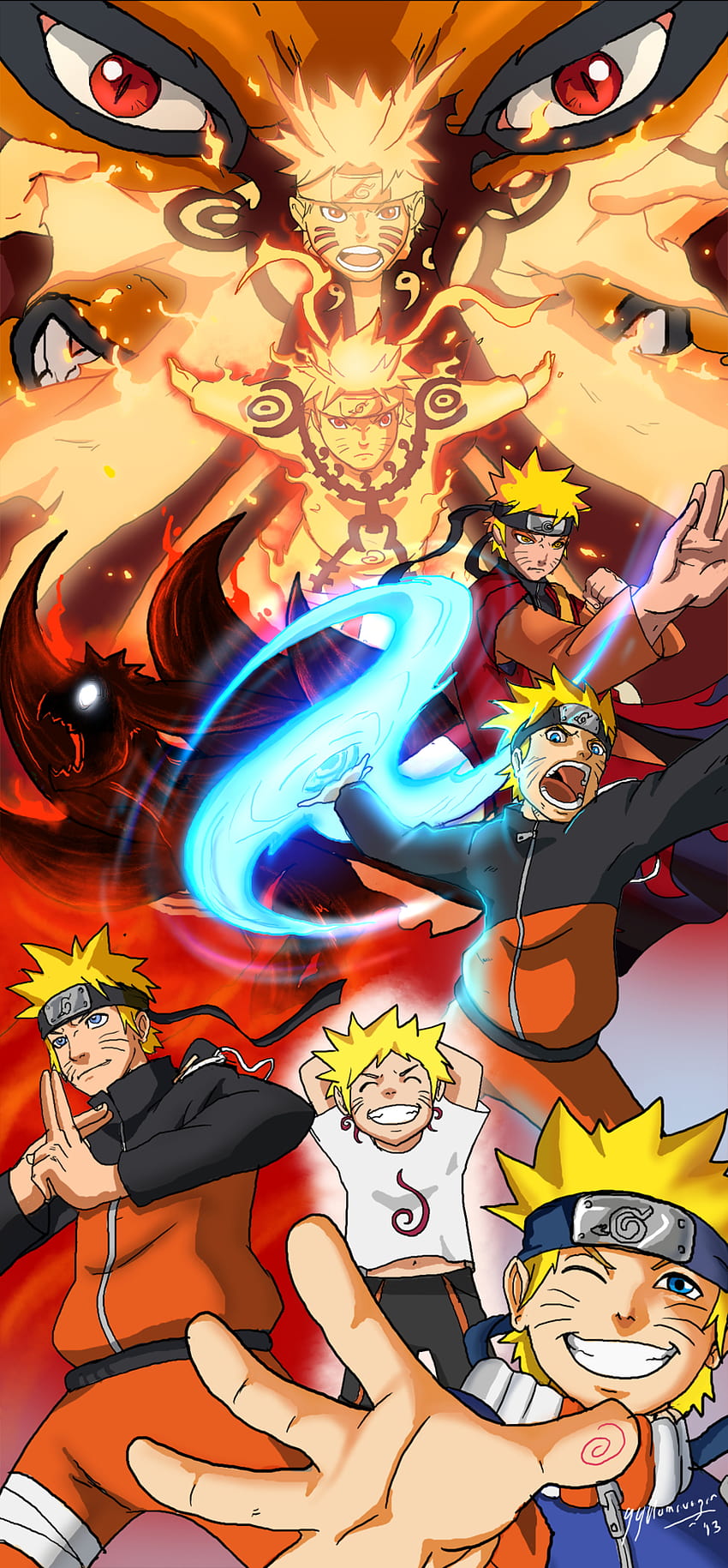 Naruto Evolution of a Hero by JazylH pinterest HD phone wallpaper   Pxfuel