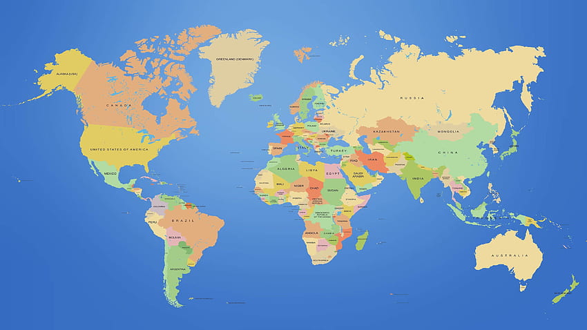 Länderkarte, Asien-Karte mit hoher Auflösung HD-Hintergrundbild