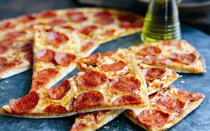 pizza, Food, Salami / and Mobile Backgrounds HD wallpaper