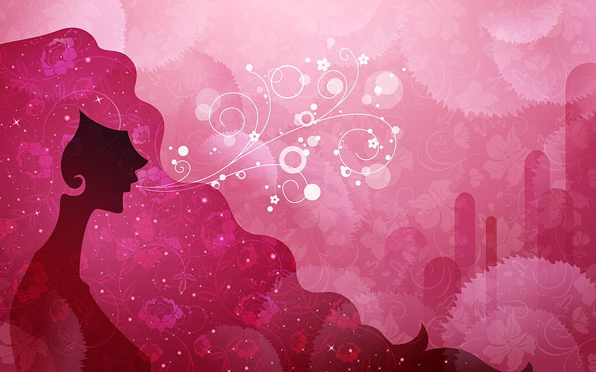 Seni Vektor Latar Belakang Merah Muda [1920x1200] untuk wanita vektor Anda, Seluler & Tablet Wallpaper HD
