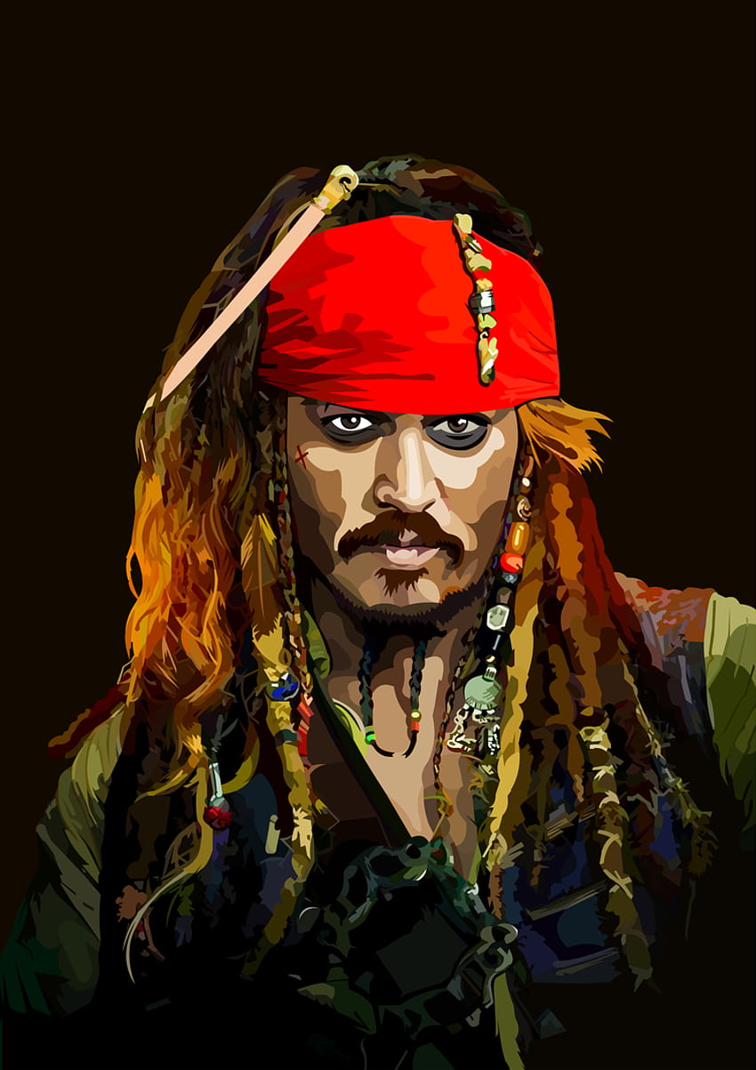 Captain Jack Sparrow Vector by https://www.deviantart/elviranl @DeviantArt üzerinde, jack sparrow çizgi filmi HD telefon duvar kağıdı