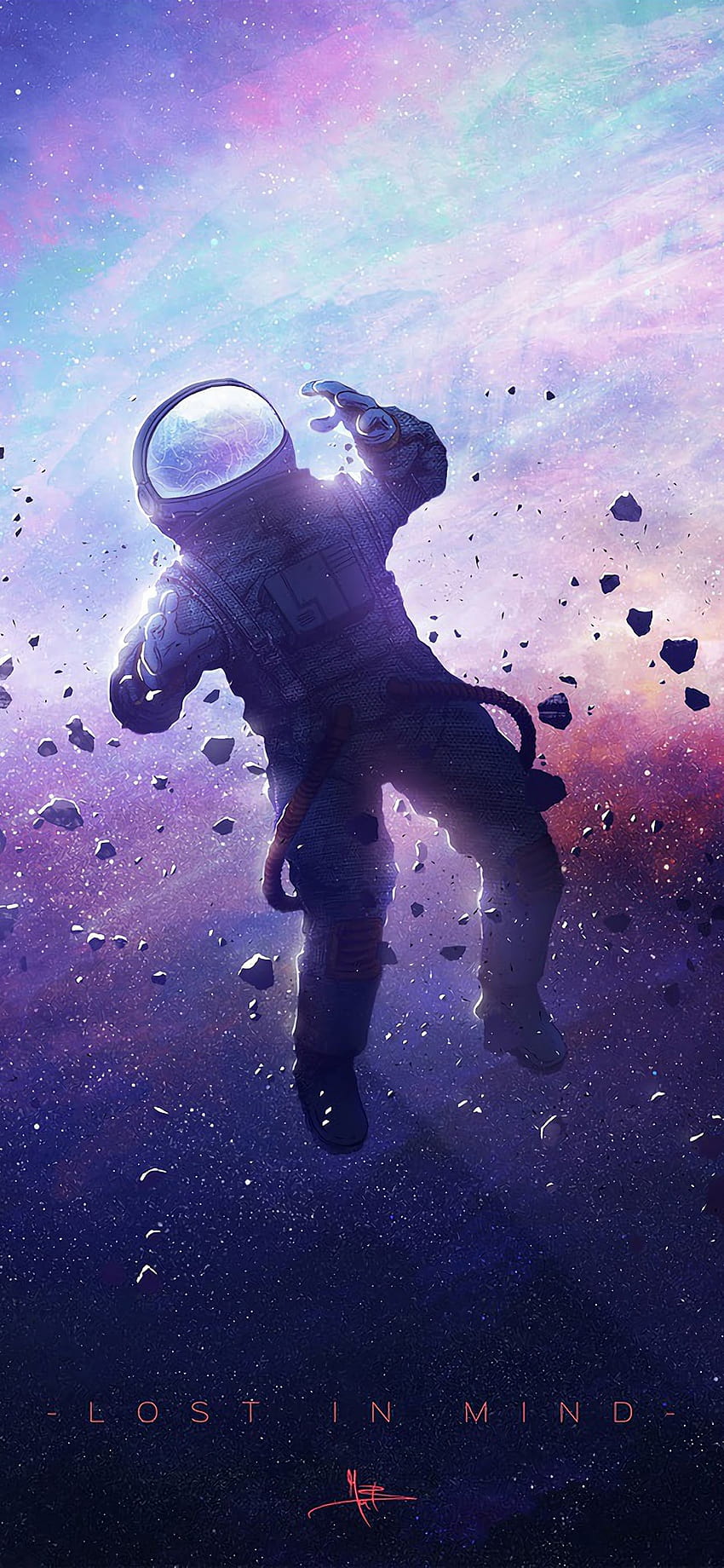 Astronot Yüzen Uzay, iphone 13 gezegenler HD telefon duvar kağıdı