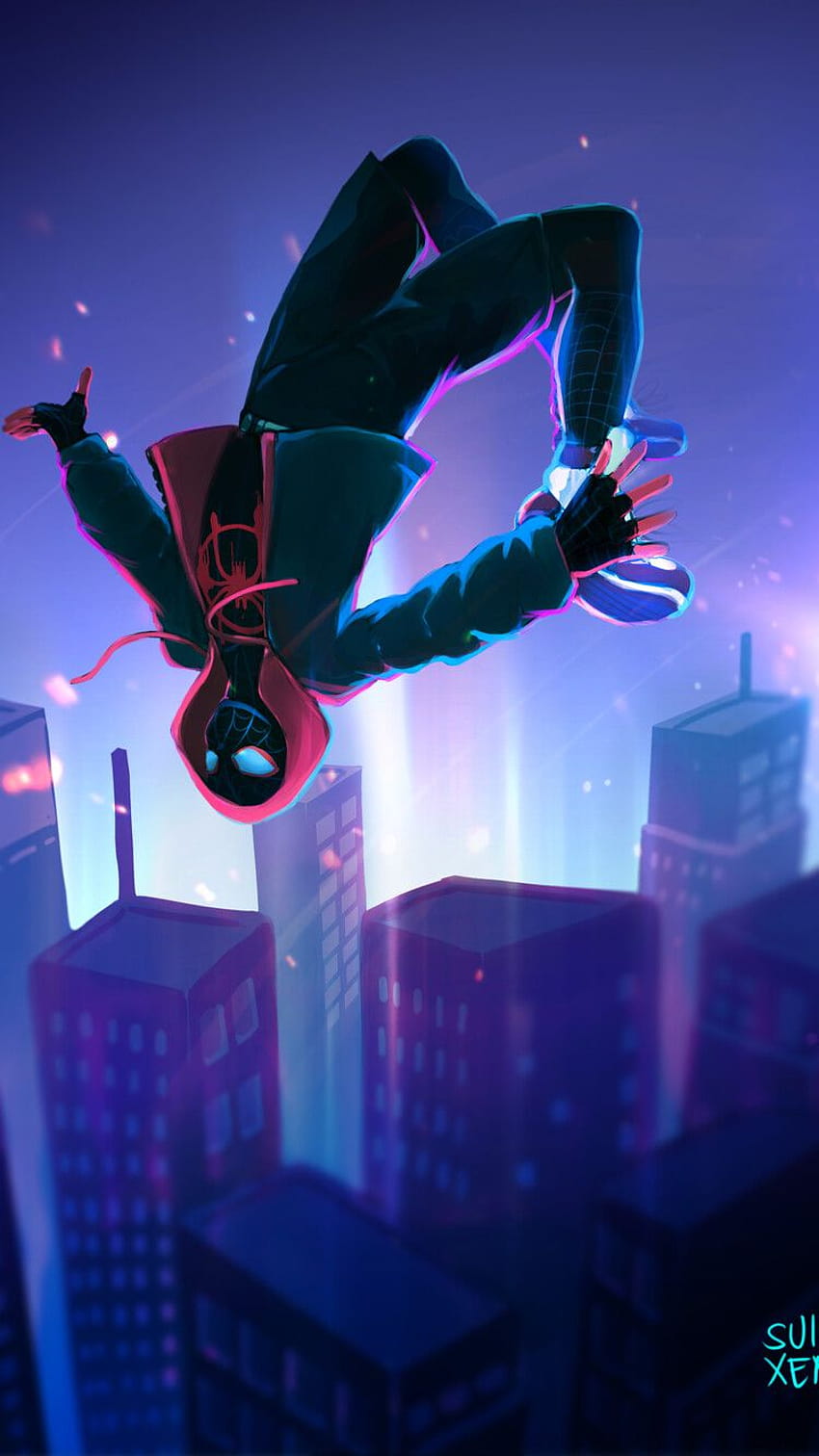 750x1334 Miles Morales Falling Off iPhone 6, iPhone 6S, iPhone 7 , Backgrounds, and HD phone wallpaper