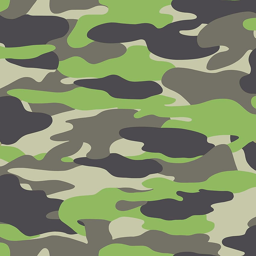 Green Army Camouflage Camo Black Khaki dla dzieci Chłopcy Teen Military Tapeta na telefon HD