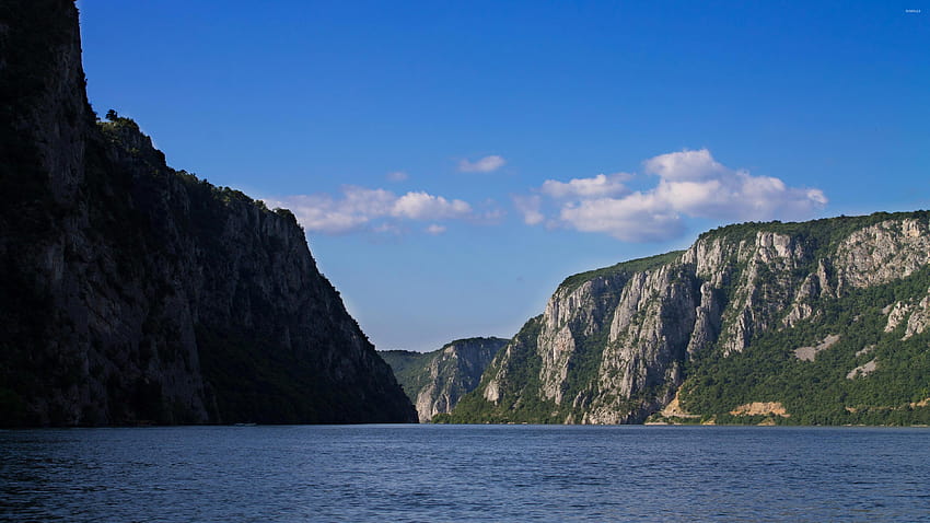 High cliffs along the Danube river HD wallpaper