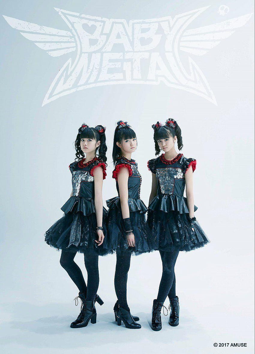 Ето ни новата ми любима група завинаги, Babymetal! Това три, бебешки метал HD тапет за телефон