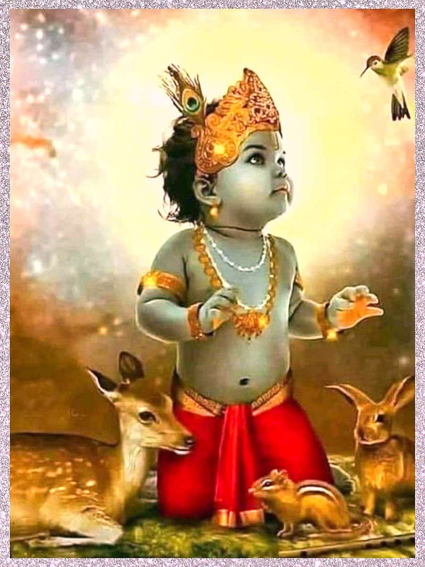 24 Krishna Pic , DP için Sevimli Lord Krishna Pic, bebek krishna HD telefon duvar kağıdı