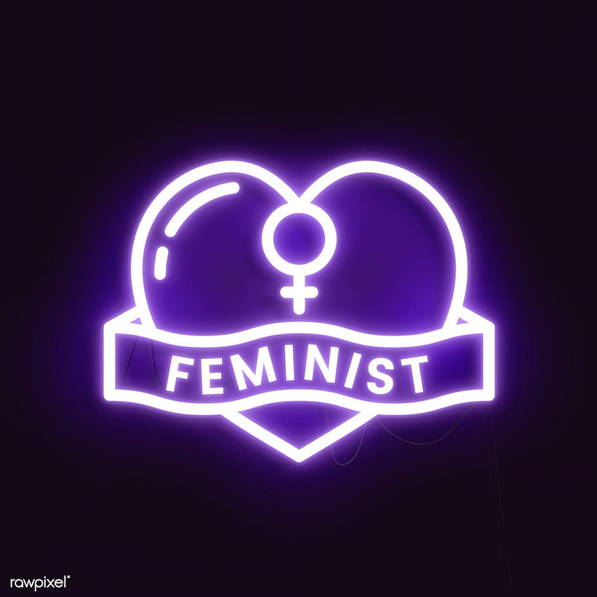 premium illustration of Neon feminist sign design resource icon in 2020, hermione granger neon lights HD phone wallpaper