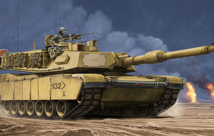 Abrams, main battle tank USA ...goodfon, m1a2 HD wallpaper