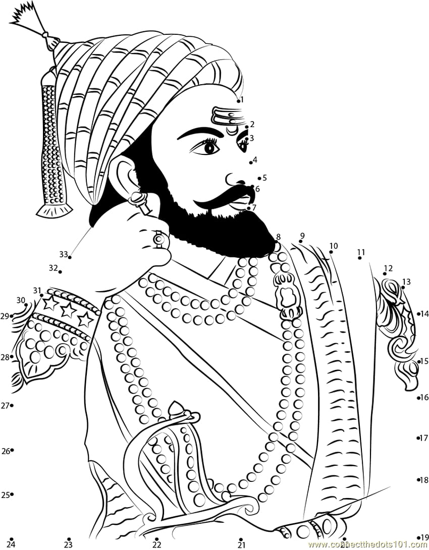 Shivaji Maharaj dot to dot printable worksheet, shivaji maharaj sketch HD phone wallpaper