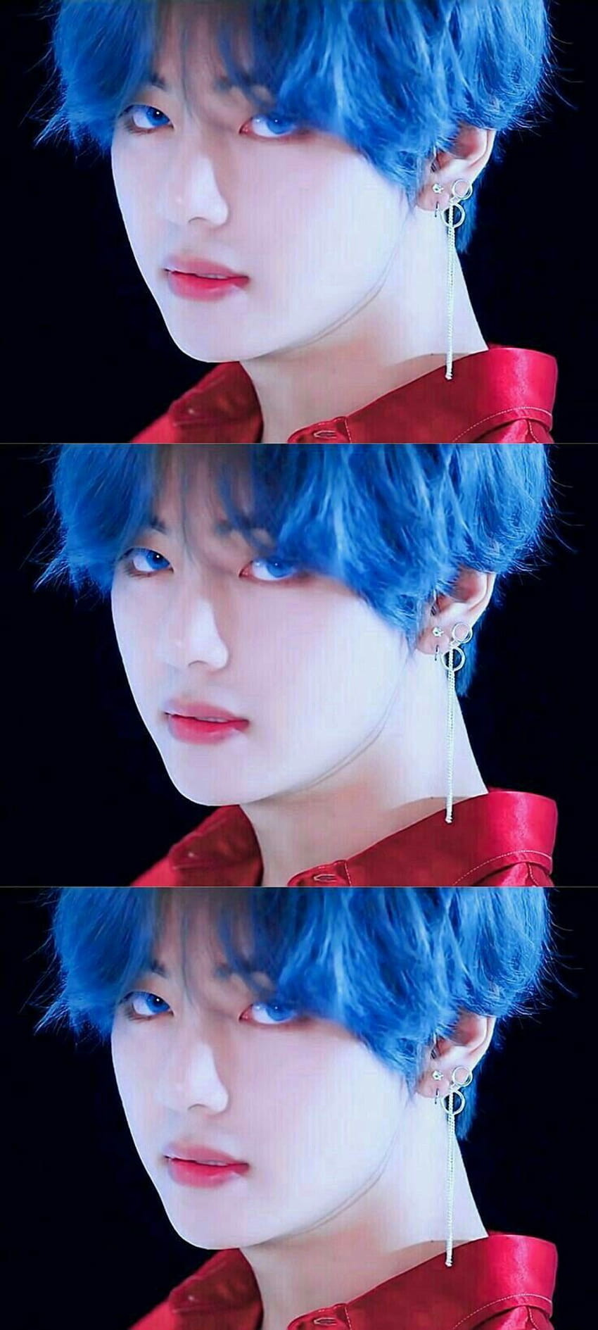 Tae hyung Blue hair, bts v blue hair HD phone wallpaper
