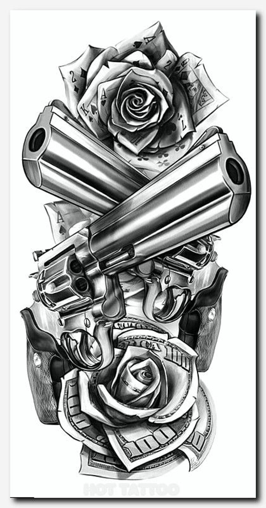 Pistol and Revolver Tattoo Designs  TatRing