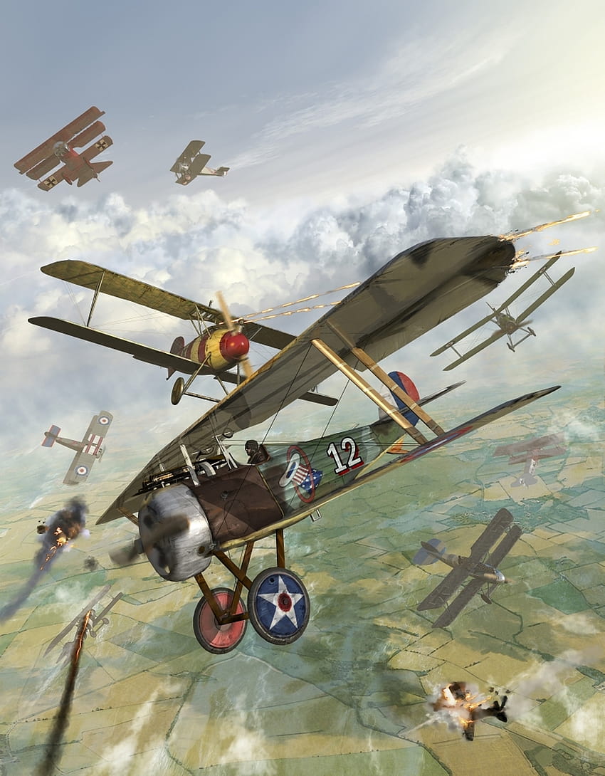 US-amerikanische Bi-Flugzeuge aus dem Ersten Weltkrieg, Flugzeuge aus dem Ersten Weltkrieg HD-Handy-Hintergrundbild