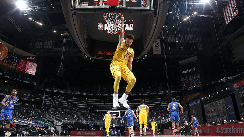 Steph Curry von den Golden State Warriors ist der lustigste Spieler aller Zeiten, Stephen Curry Dunk HD-Hintergrundbild
