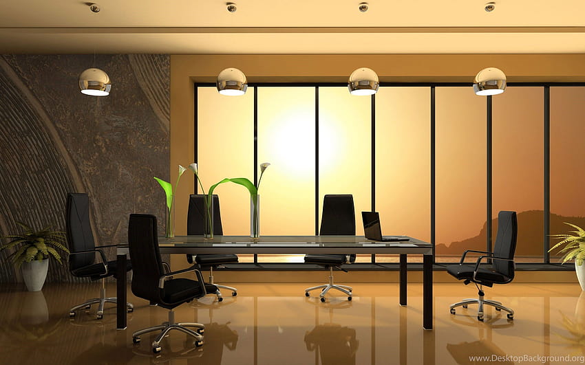 Modern Office, office interior HD wallpaper