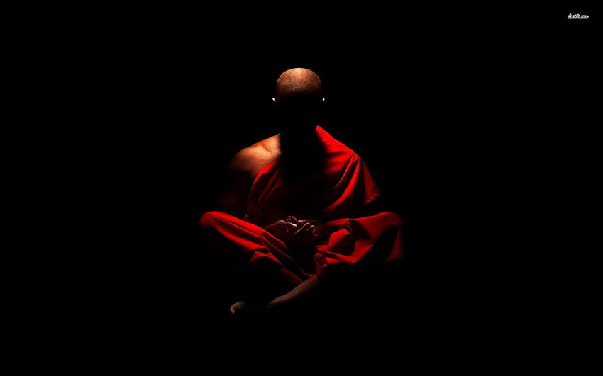 Monk meditating HD wallpaper