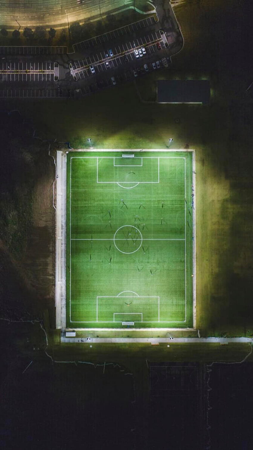 Campo de futebol Drone, campo de futebol Papel de parede de celular HD