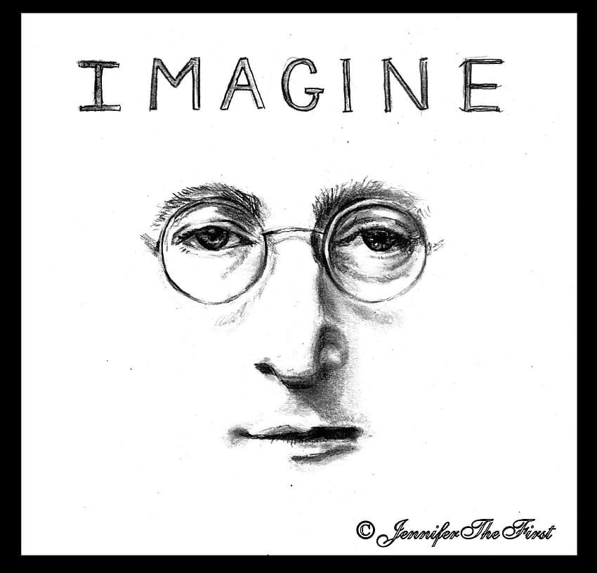 John Lennon Drawing 105056, ジョン・レノンを想像する 高画質の壁紙