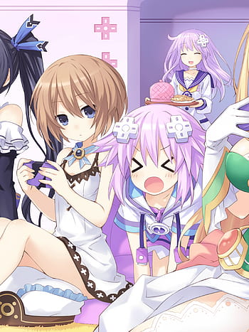 Neptune & Nepgear, neptune, blush, game, hairpin, rebirth, one piece,  playstation, HD wallpaper