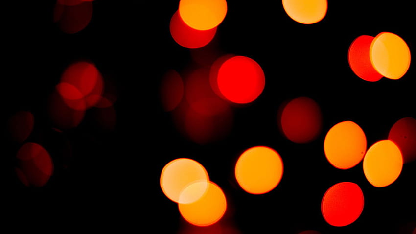 Red Yellow Bokeh Dark Backgrounds, yellow and red HD wallpaper