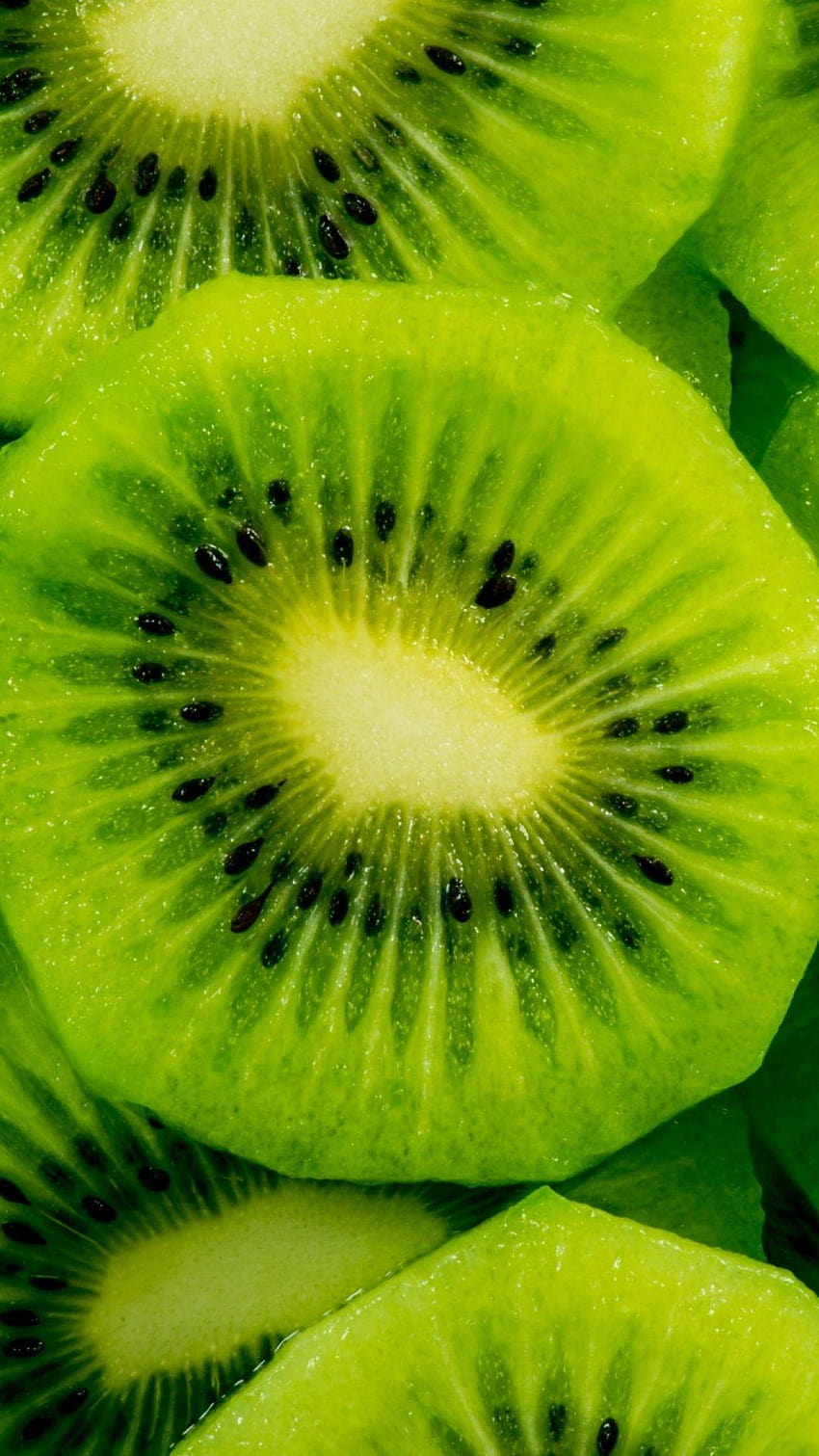 Kiwi Fruit Slices Cut Macro Green HD phone wallpaper