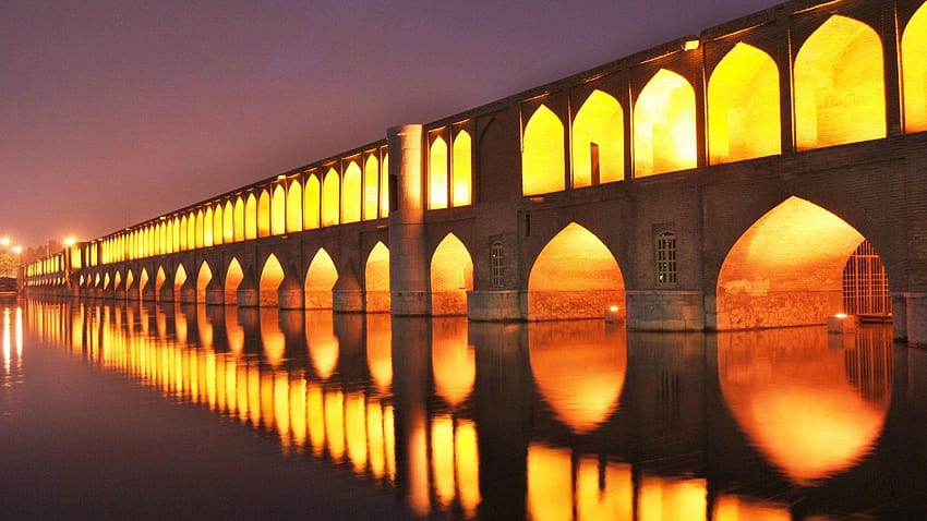 1920x1080 isfahan, iran, bridges, night, light HD wallpaper