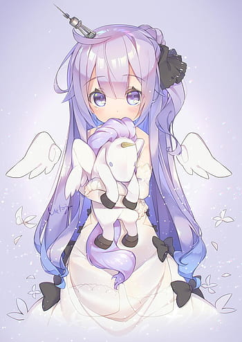 Cute Adorable Anime Unicorn Coloring Page · Creative Fabrica