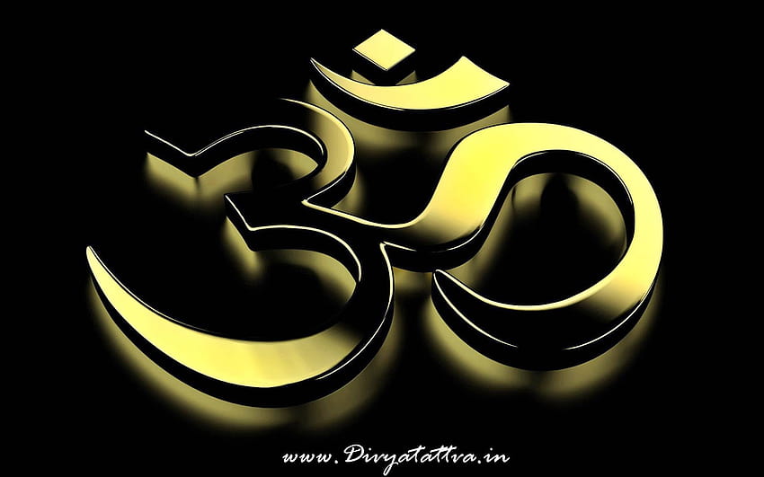 Aum OM Tła 3D Duchowy hinduizm Omkara Aum dla Divyatattva India, om hindu Tapeta HD