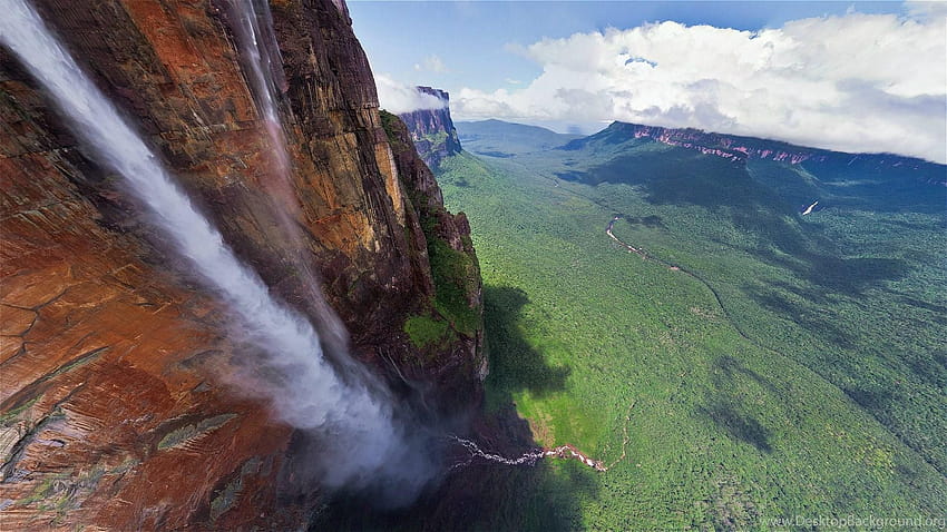 Mount Roraima Venezuela Brasilien Guyana Wasserfall Waterfall HD wallpaper