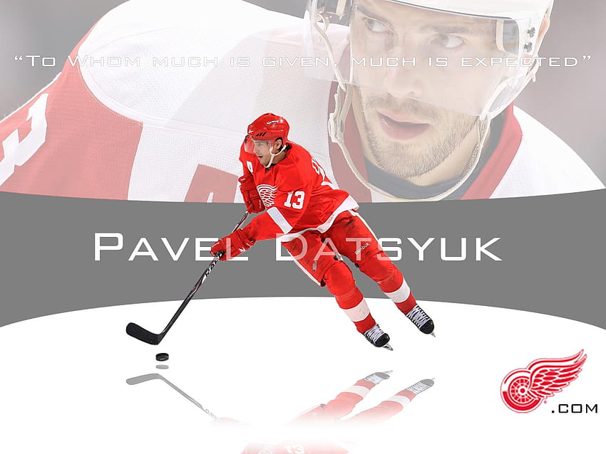 Famous Hockey player of Detroit Pavel Datsyuk and HD wallpaper
