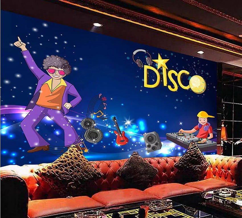 Shipping Custom Mural Karaoke Bar KTV Tall Night Shop Backgrounds Leisure Bar Wall Decorative Painting HD wallpaper
