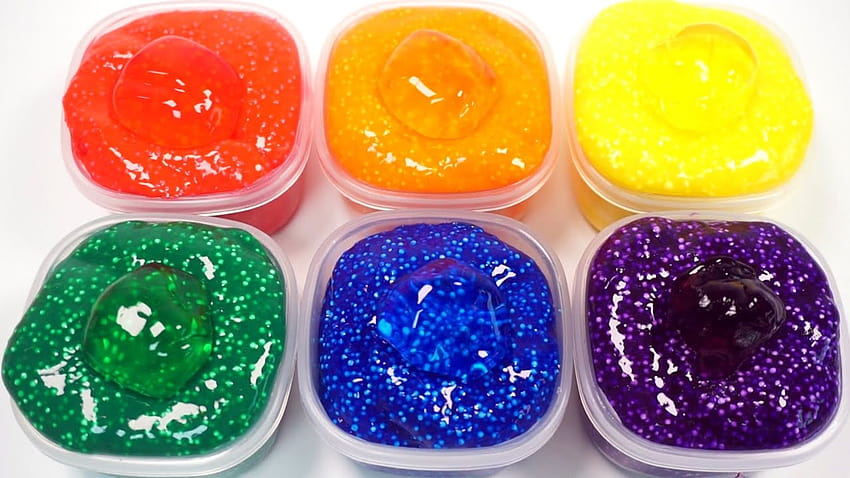 Glitter Rainbow Slime Coloring pages Learn Colors for kids, Jolly Art ♡