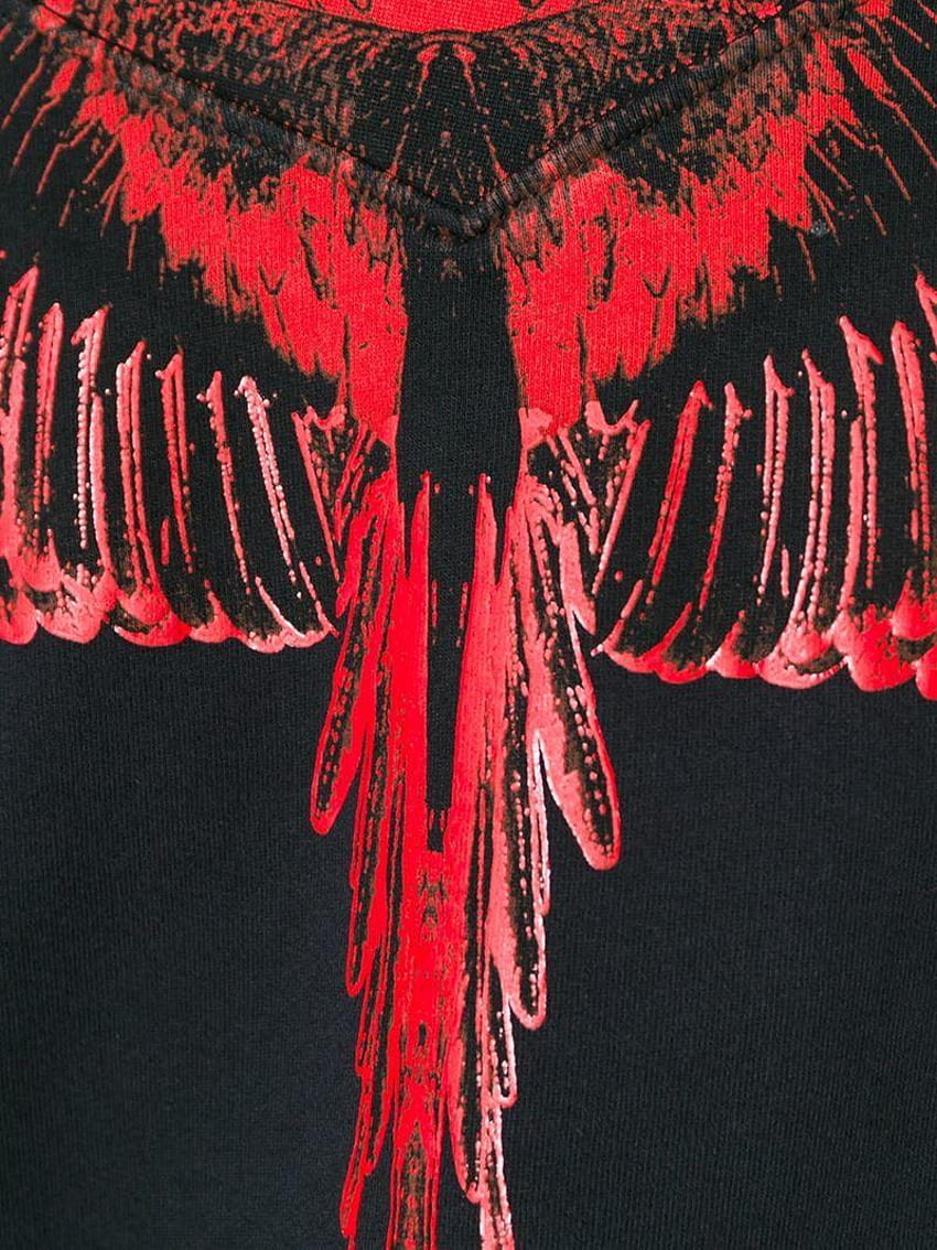 Marcelo Burlon Wing Print Sweatshirt in Black HD phone wallpaper