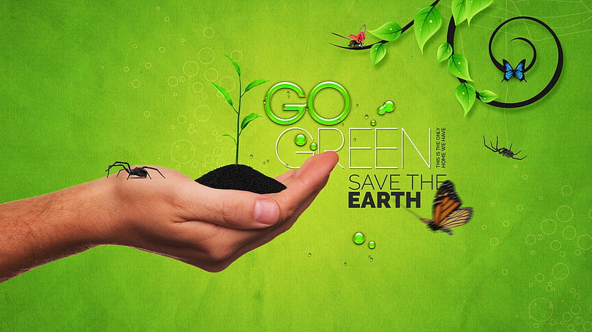 idź na zielony dzień ochrony środowiska i Tapeta HD