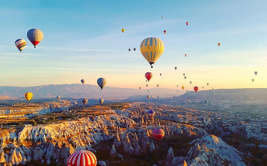 Kapadokya'da Sıcak Hava Balonunda Uçmak Kovanızda Olmalı, büyülü sıcak hava balonu gecesi HD duvar kağıdı